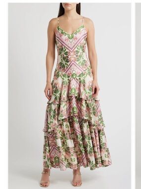 NWT✨Parker Print Tiered Sleeveless Maxi Dress